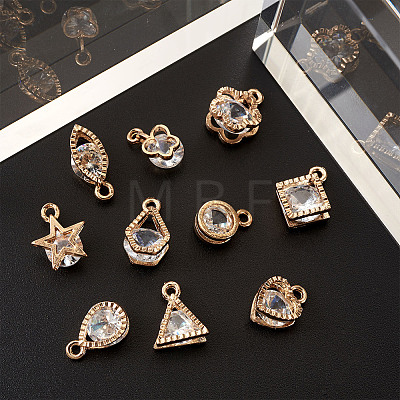 Craftdady Rhombus Alloy Charms ZIRC-CD0001-01-1