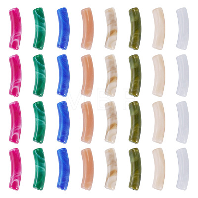 100Pcs Two Tone Acrylic Beads MACR-TA0002-80-1