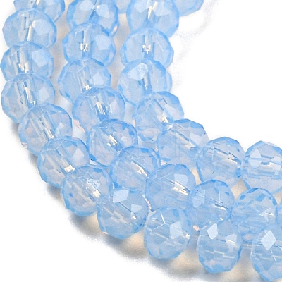 Baking Painted Transparent Glass Beads Strands DGLA-A034-J2mm-B10-1