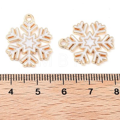 Christmas Theme Barrel Plating Alloy Enamel Pendants X-PALLOY-S192-01KCG-01-1