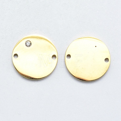 316 Surgical Stainless Steel Micro Pave Cubic Zirconia Links connectors STAS-K178-23-1