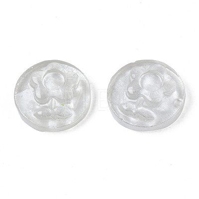 Spray Painted Transparent Resin Cabochons CRES-S302-64-A01-1