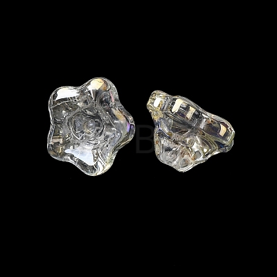 Electroplate Transparent Glass Beads GLAA-T025-81A-02-1