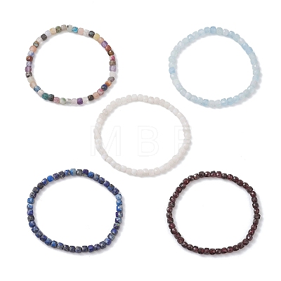 Natural Mixed Gemstone Beaded Stretch Bracelets for Women BJEW-JB13335-1