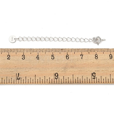 Rhodium Plated 925 Sterling Silver Chain Extender STER-C005-04P-1