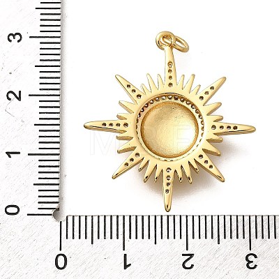 Brass Micro Pave Cubic Zirconia Pendants X-KK-Q043-25G-1
