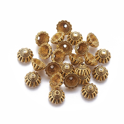 Tibetan Style Alloy Bead Caps X-GLF9305Y-1