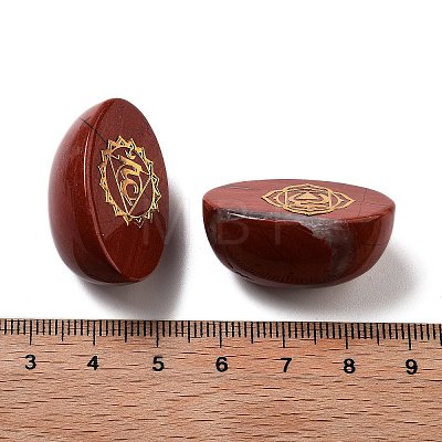 Natural Red Jasper Oval Display Decorations G-F774-01F-1