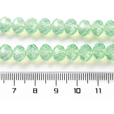 Baking Painted Transparent Glass Beads Strands DGLA-A034-J8MM-D02-1