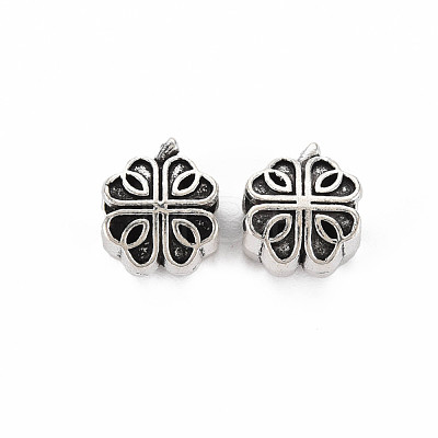 Tibetan Style Alloy European Beads Settings for Enamel TIBEB-N007-004-1