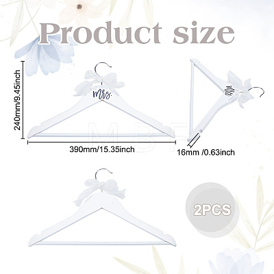 Wood Wedding Mrs Clothes Hangers DIY-WH0504-924A-1