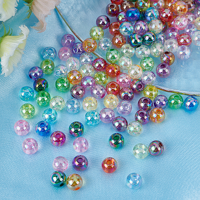 SUNNYCLUE 200Pcs 20 Colors Transparent Acrylic Beads DIY-SC0015-67-1
