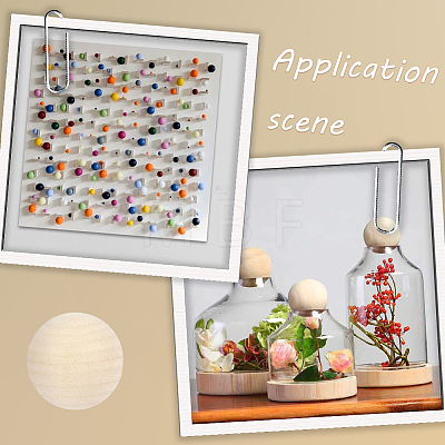 110Pcs Wooden Round Ball WOOD-PA0001-85-1
