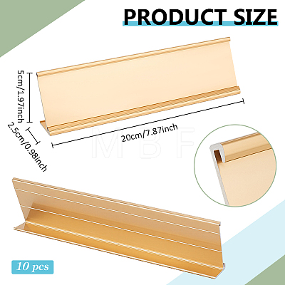 10Pcs Aluminum L-Shaped Table Card Display Frame ODIS-BC0001-42A-1