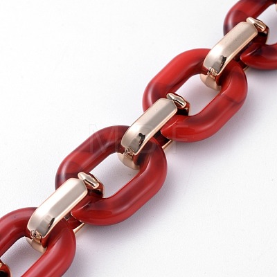Imitation Gemstone Style Acrylic Handmade Cable Chains AJEW-JB00517-06-1