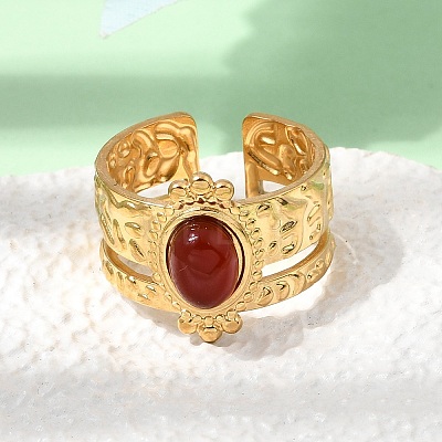 304 Stainless Steel Cuff Open Rings RJEW-F213-02G-1
