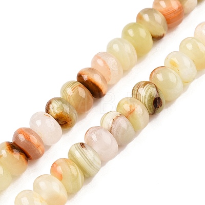 Natural Golden Silk Jade Beads Strands G-T138-77-1