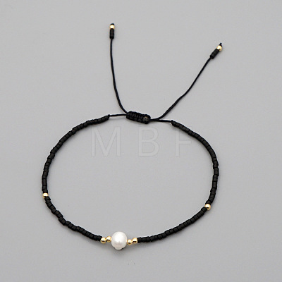 Adjustable Glass Seed Bead Braided Bead Bracelets for Women VT9382-2-1