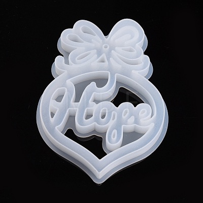 DIY Heart with Word Hope Silicone Molds DIY-L021-66-1