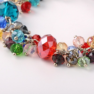 Trendy Faceted Glass Beads Bracelets BJEW-JB01642-06-1