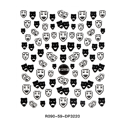 3D Black Transfer Stickers Decals MRMJ-R090-59-DP3220-1
