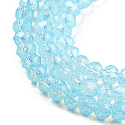 Baking Painted Transparent Glass Beads Strands DGLA-A034-J2mm-B02-1