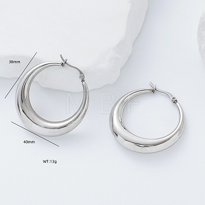 304 Stainless Steel Hoop Earrings HU3505-1