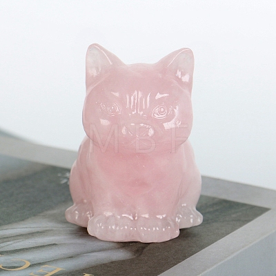 Natural Rose Quartz Carved Figurines Statues for Home Desktop Decoration PW-WG057ED-03-1