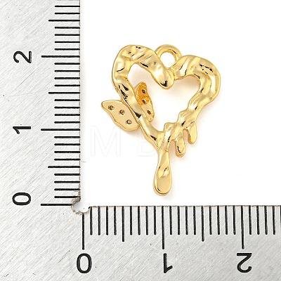 Brass with Clear Cubic Zirconia Pendants KK-G508-01A-G-1