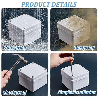 Outdoor Waterproof ABS Plastic Junction Box AJEW-WH0485-27B-1