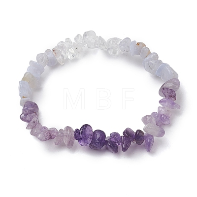 Gemstone Stretch Bracelet BJEW-JB11012-02-1