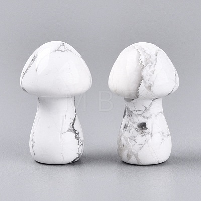Natural Howlite Mushroom Display Decorations G-Q602-03R-1