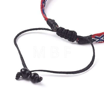 Unisex Adjustable Braided Bead Bracelets BJEW-J181-14A-1