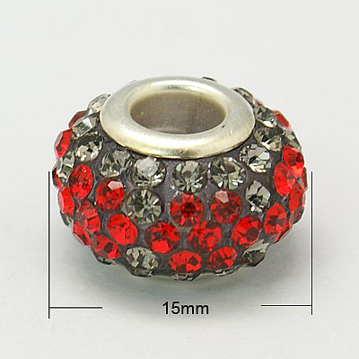 Resin Rhinestone European Beads GPDL-C004-07S-1