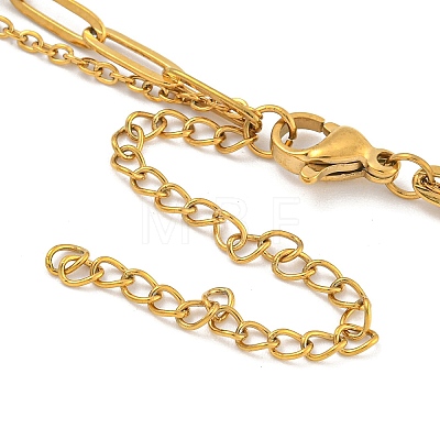 304 Stainless Steel Bowknot Pendant Necklaces LS-NJEW-L182-001G-02-1