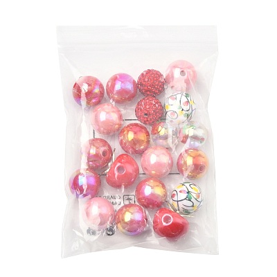 DIY Acrylic and Pave Disco Ball Beads Findings Kits DIY-FS0010-56A-1