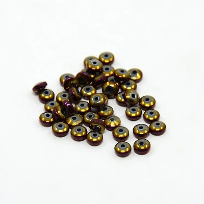 Electroplate Non-magnetic Synthetic Hematite Beads Strands G-J216C-09-1