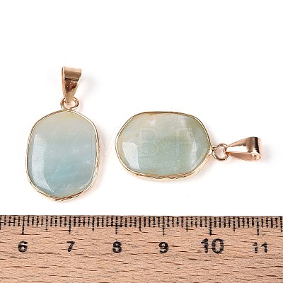 Natural Flower Amazonite Pendants G-N349-04D-G-1