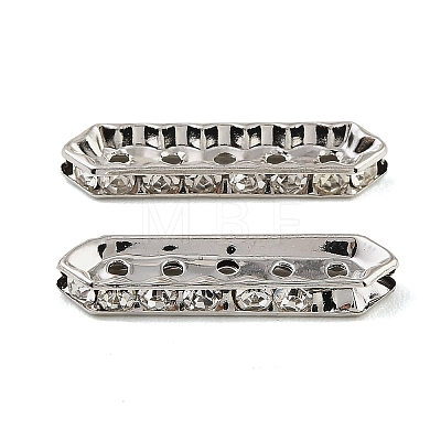 Brass Crystal Rhinestone Spacer Bars RB-T019-01A-P-1