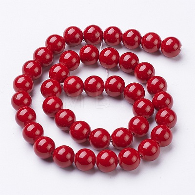 Natural Mashan Jade Round Beads Strands G-D263-10mm-XS31-1