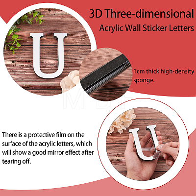 Acrylic Mirror Wall Stickers Decal DIY-CN0001-13A-U-1