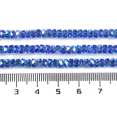 Electroplate Glass Beads Strands GLAA-Q105-03H-1