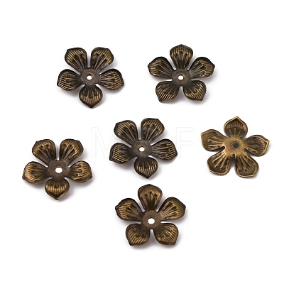 5-Petal Iron Bead Caps IFIN-WH0070-05AB-1