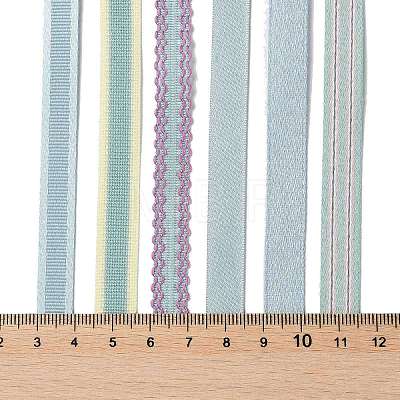 18 Yards 6 Styles Polyester Ribbon SRIB-Q022-F13-1