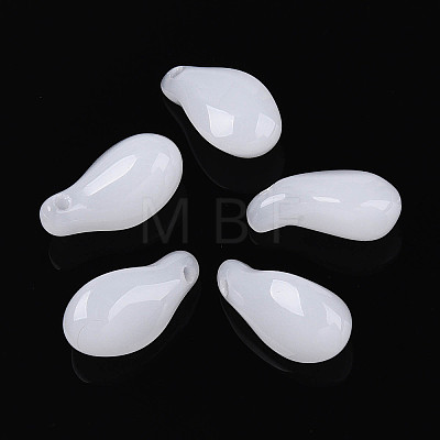 Transparent Glass Teardrop Charms GLAA-T030-03-01-1