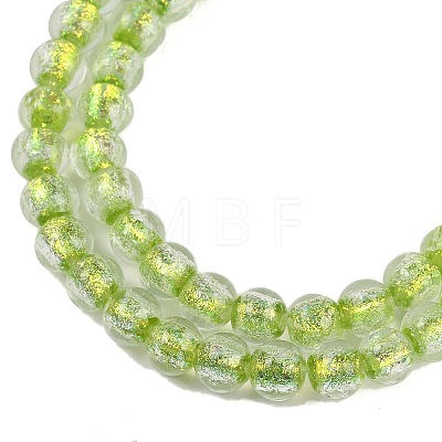 Handmade Foil Lampwork Beads Strands FOIL-K003-06B-12-1