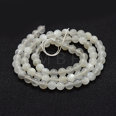 Natural White Moonstone Beads Strands X-G-P335-04-6mm-1