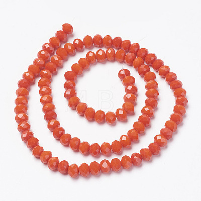 Opaque Solid Color Glass Beads Strands X1-EGLA-A034-P6mm-D03-1