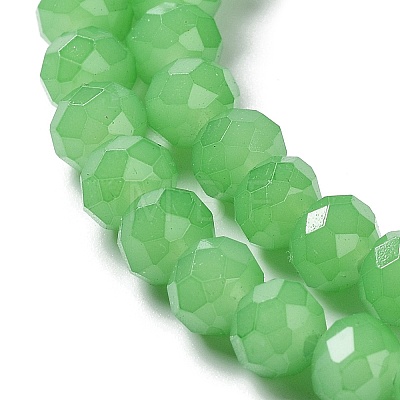 Baking Painted Imitation Jade Glass Bead Strands DGLA-A034-J6MM-A9-1