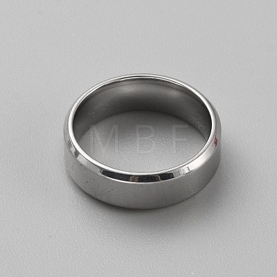 Stainless Steel Simple Plain Band Ring for Women RJEW-WH0015-04A-1